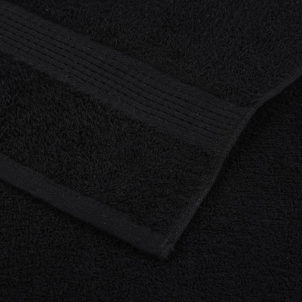 vidaXL Toallas de baño 4 uds negro 100x150 cm 360 gsm 100% algodón