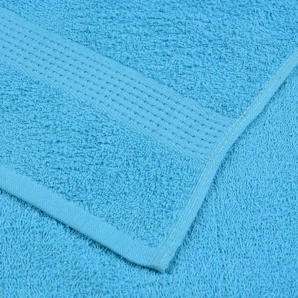 vidaXL Toallas de mano 2 uds 100% algodón turquesa 50x100 cm 360 gsm