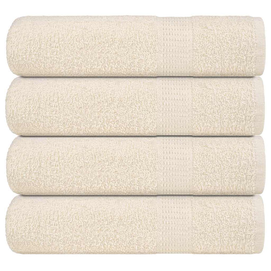 vidaXL Toallas de Mano 4 piezas Crema 50x100 cm 360 g/m² 100% Algodón