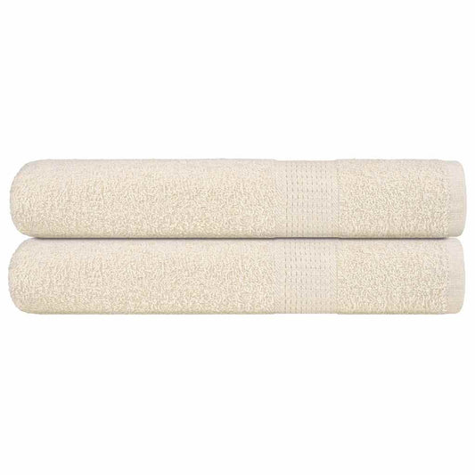 vidaXL Toallas 2 piezas Crema 100x200 cm 360 g/m² 100% Algodón