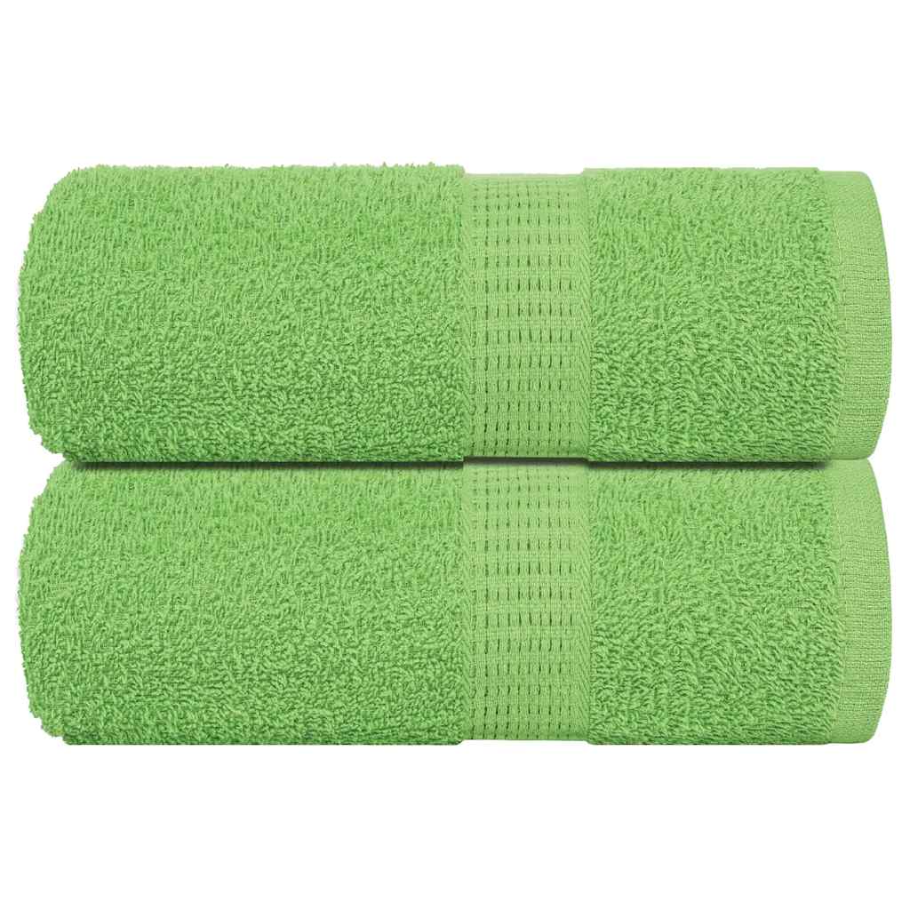 vidaXL Toallas 2 unidades 100% algodón verde manzana 30x30 cm 360 gsm