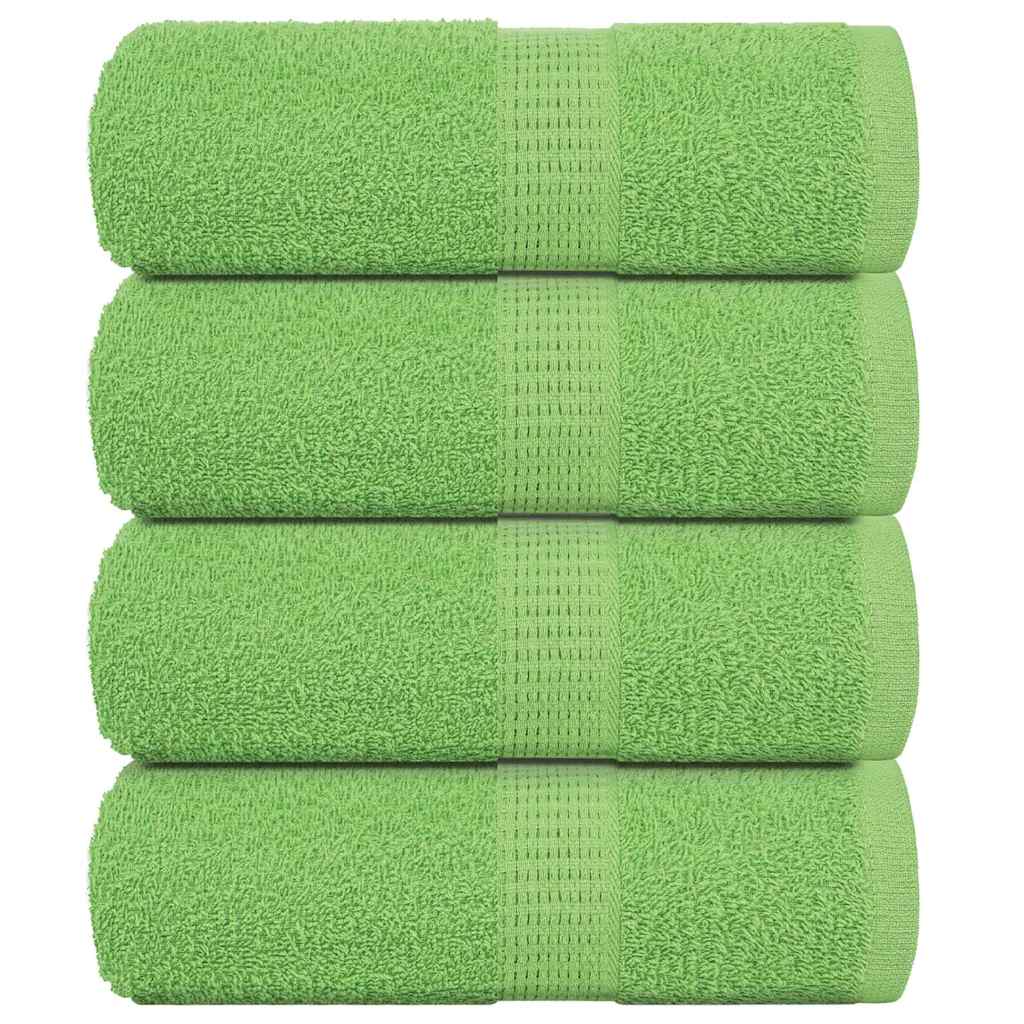 vidaXL Toallas 4 unidades 100% algodón verde manzana 30x30 cm 360 gsm