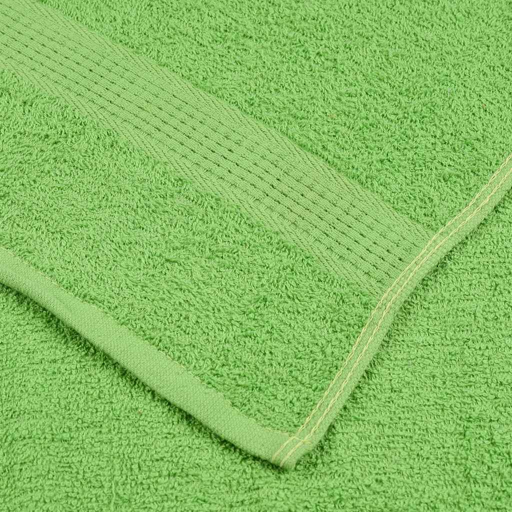 vidaXL Toallas 10 unidades 100% algodón verde manzana 30x30 cm 360 gsm