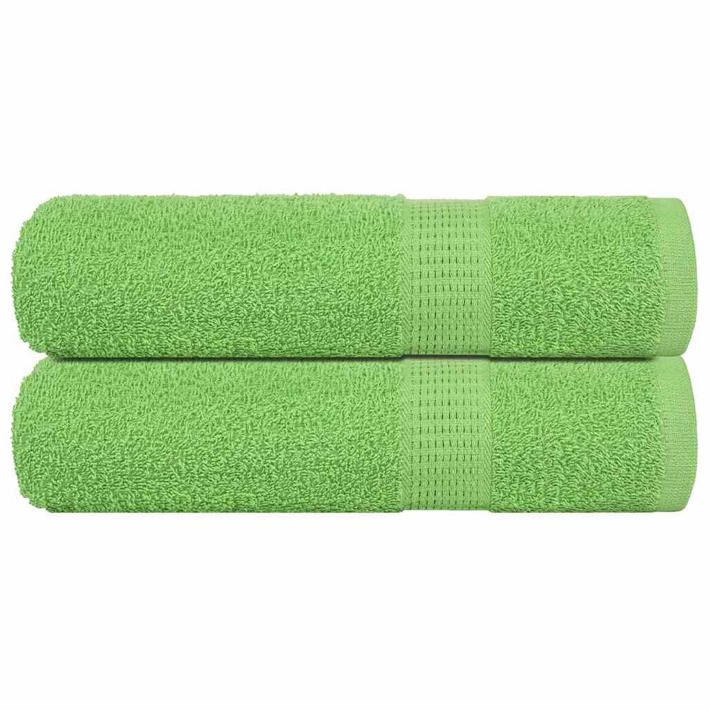 vidaXL Toallas de Mano 2 uds Verde Manzana 50x100 cm 360 gsm