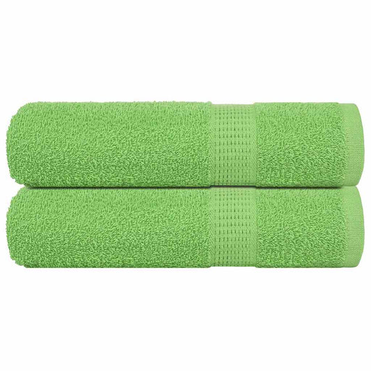 vidaXL Toallas de Mano 2 uds Verde Manzana 50x100 cm 360 gsm