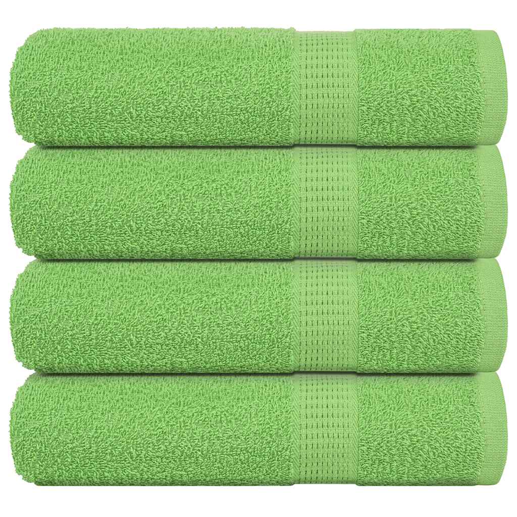 vidaXL Toallas de Mano 4 uds Verde Manzana 50x100 cm 360 gsm