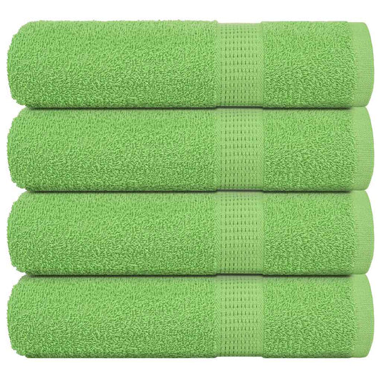 vidaXL Toallas de Mano 4 uds Verde Manzana 50x100 cm 360 gsm