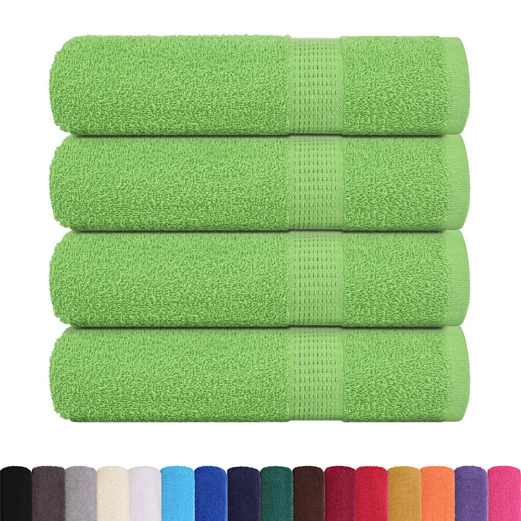 vidaXL Toallas de Mano 4 uds Verde Manzana 50x100 cm 360 gsm