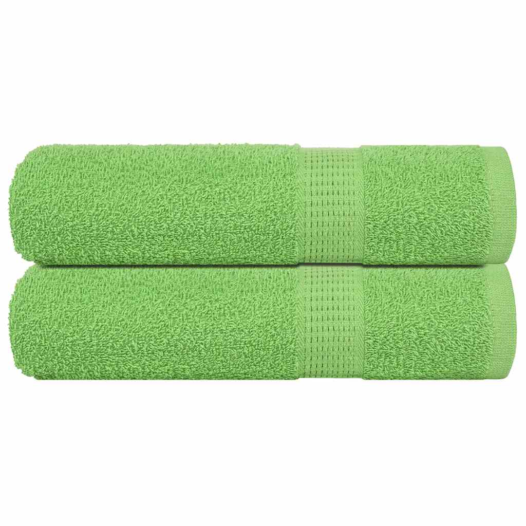 vidaXL Toallas de Ducha 2 uds Verde Manzana 70x140 cm 360 gsm