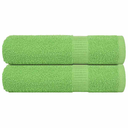 vidaXL Toallas de Ducha 2 uds Verde Manzana 70x140 cm 360 gsm