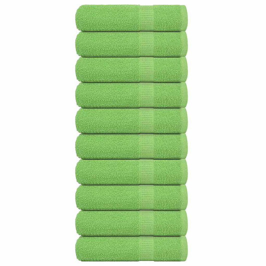 vidaXL Toallas de Ducha 10 uds. Verde Manzana 70x140 cm 360 gsm