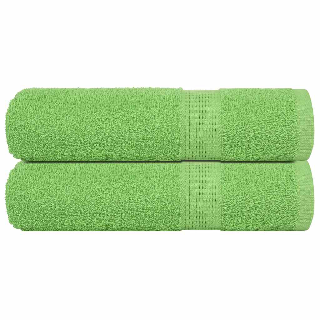 vidaXL Toallas de Baño 2 uds Verde Manzana 100x150 cm 360 gsm