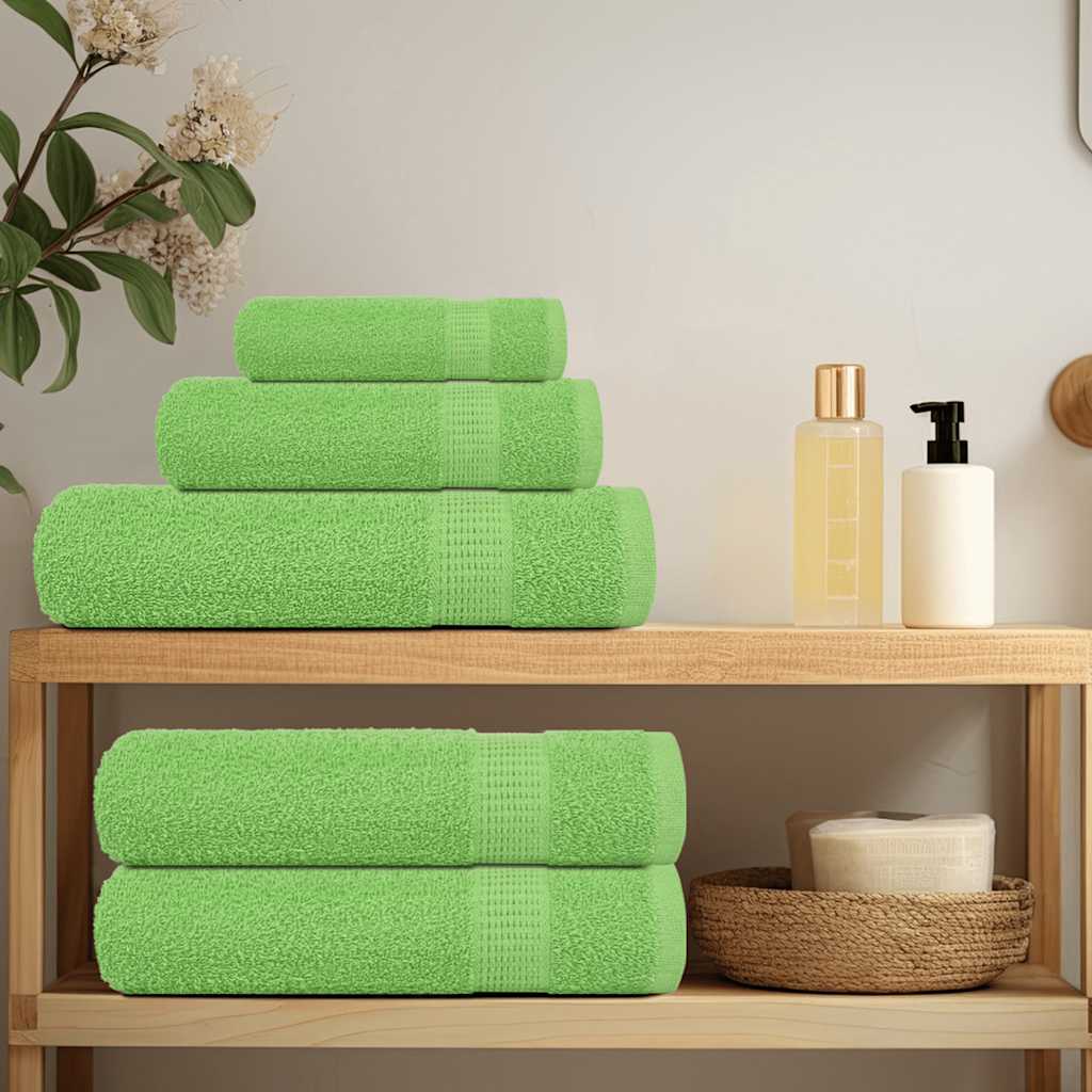 vidaXL Toallas de Baño 2 uds Verde Manzana 100x150 cm 360 gsm