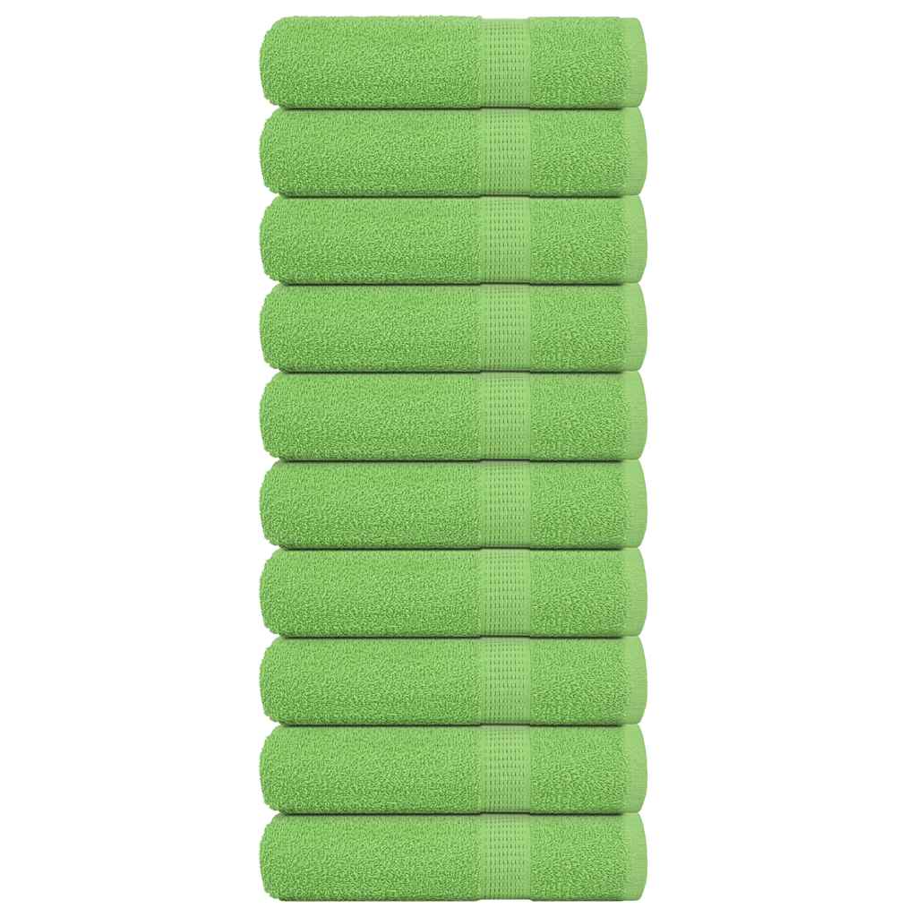 vidaXL Toallas de Baño 10 uds Verde Manzana 100x150 cm 360 gsm