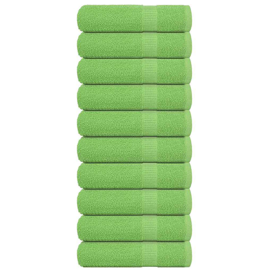 vidaXL Toallas de Baño 10 uds Verde Manzana 100x150 cm 360 gsm