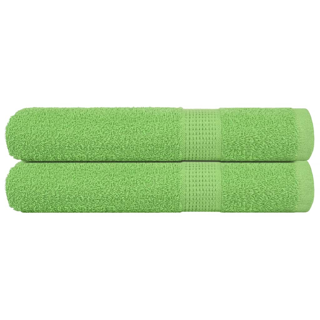 vidaXL Toallas de sauna 2 uds verde manzana 80x200 cm 360 gsm