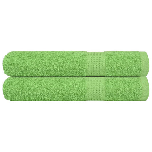 vidaXL Toallas de sauna 2 uds verde manzana 80x200 cm 360 gsm