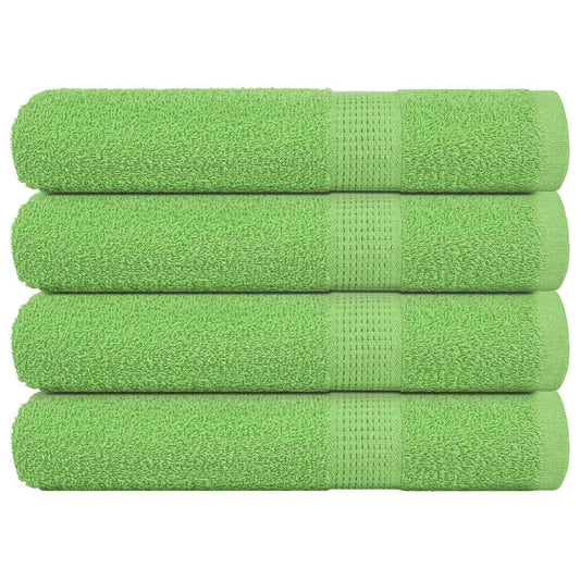 vidaXL Toallas de sauna 4 uds verde manzana 80x200 cm 360 gsm