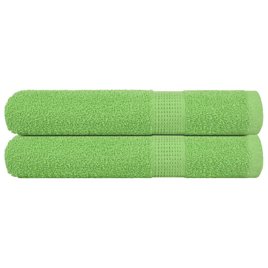 vidaXL Toallas 2 uds verde manzana 100x200 cm 360 gsm