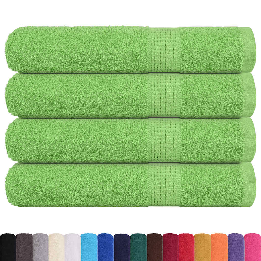 vidaXL Toallas 4 uds verde manzana 100x200 cm 360 gsm