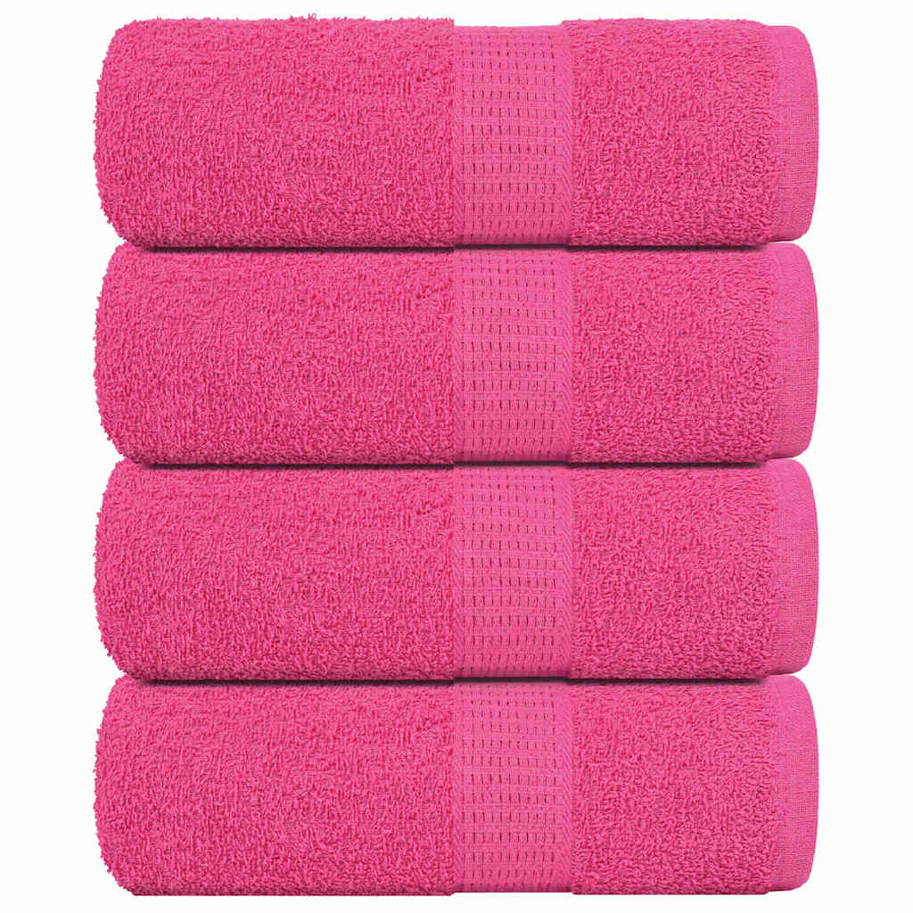 vidaXL Toallas de jabón 4 piezas Rosa 30x30 cm 360 g/m² 100% Algodón