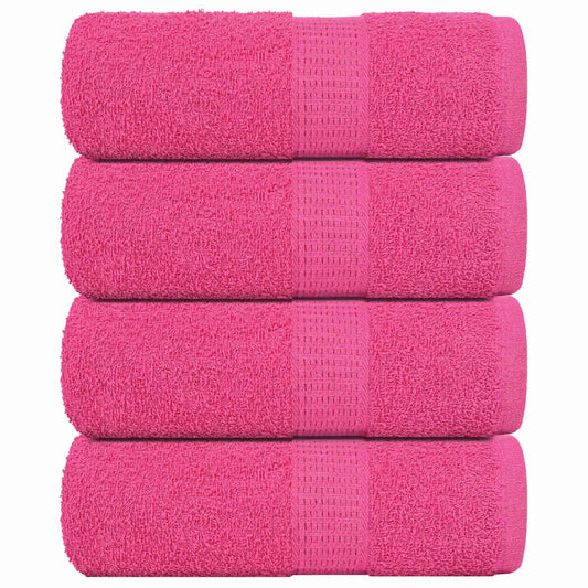 vidaXL Toallas de jabón 4 piezas Rosa 30x30 cm 360 g/m² 100% Algodón