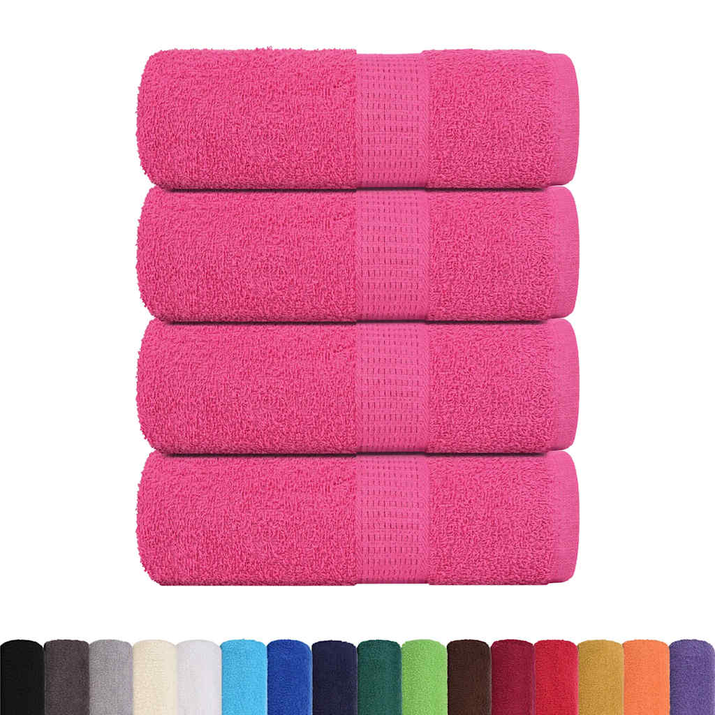 vidaXL Toallas de jabón 4 piezas Rosa 30x30 cm 360 g/m² 100% Algodón