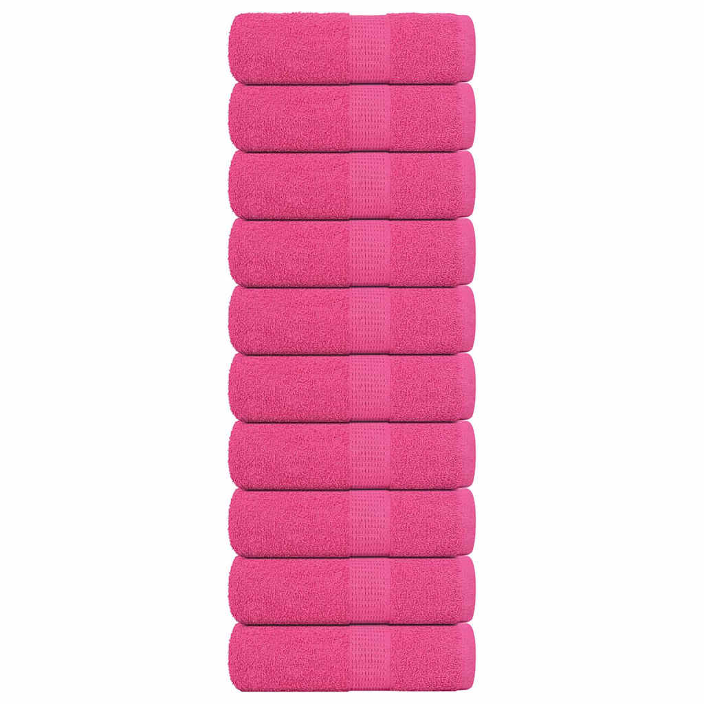 vidaXL Toallas de jabón 10 piezas Rosa 30x30 cm 360 g/m² 100% Algodón