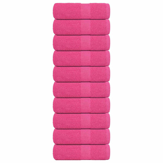 vidaXL Toallas de jabón 10 piezas Rosa 30x30 cm 360 g/m² 100% Algodón