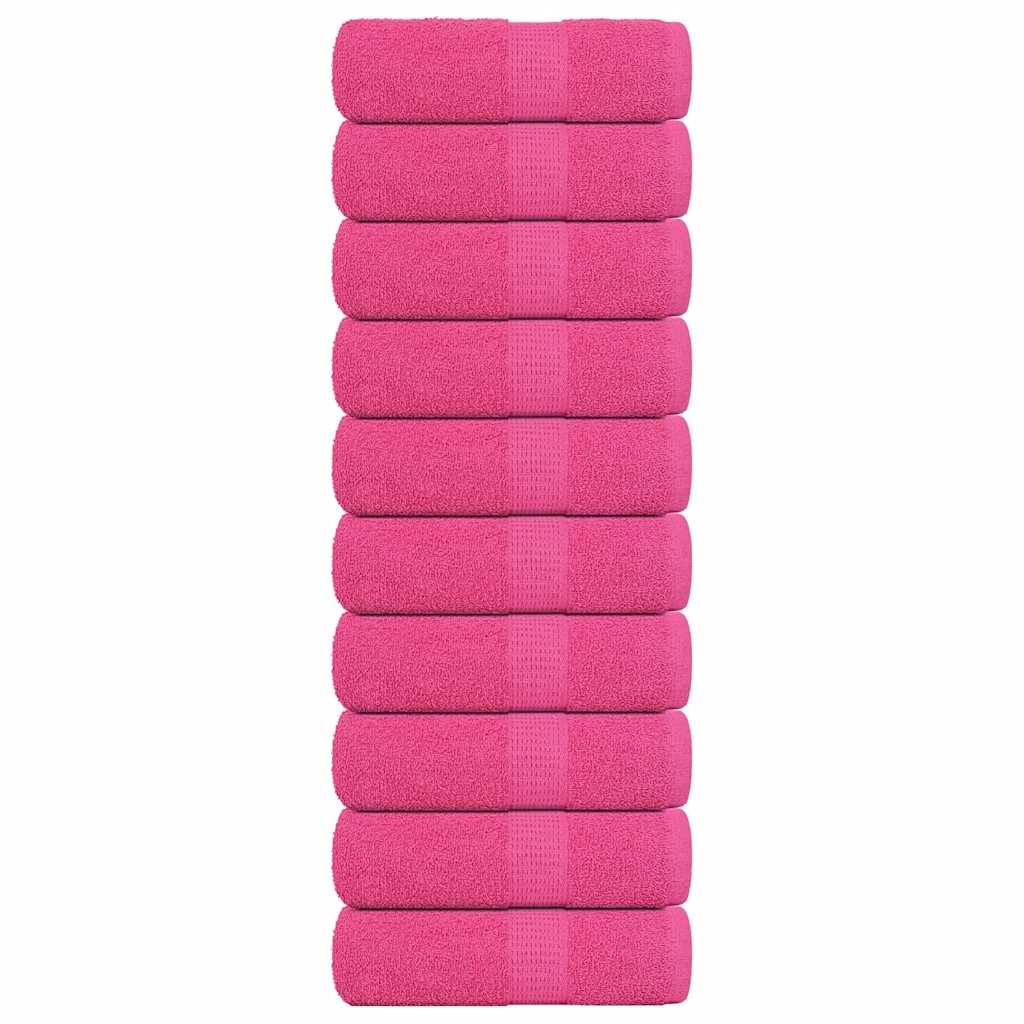 vidaXL Toallas de Visita 10 piezas Rosa 30x50 cm 360 g/m² 100% Algodón