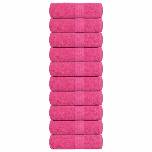 vidaXL Toallas de Visita 10 piezas Rosa 30x50 cm 360 g/m² 100% Algodón