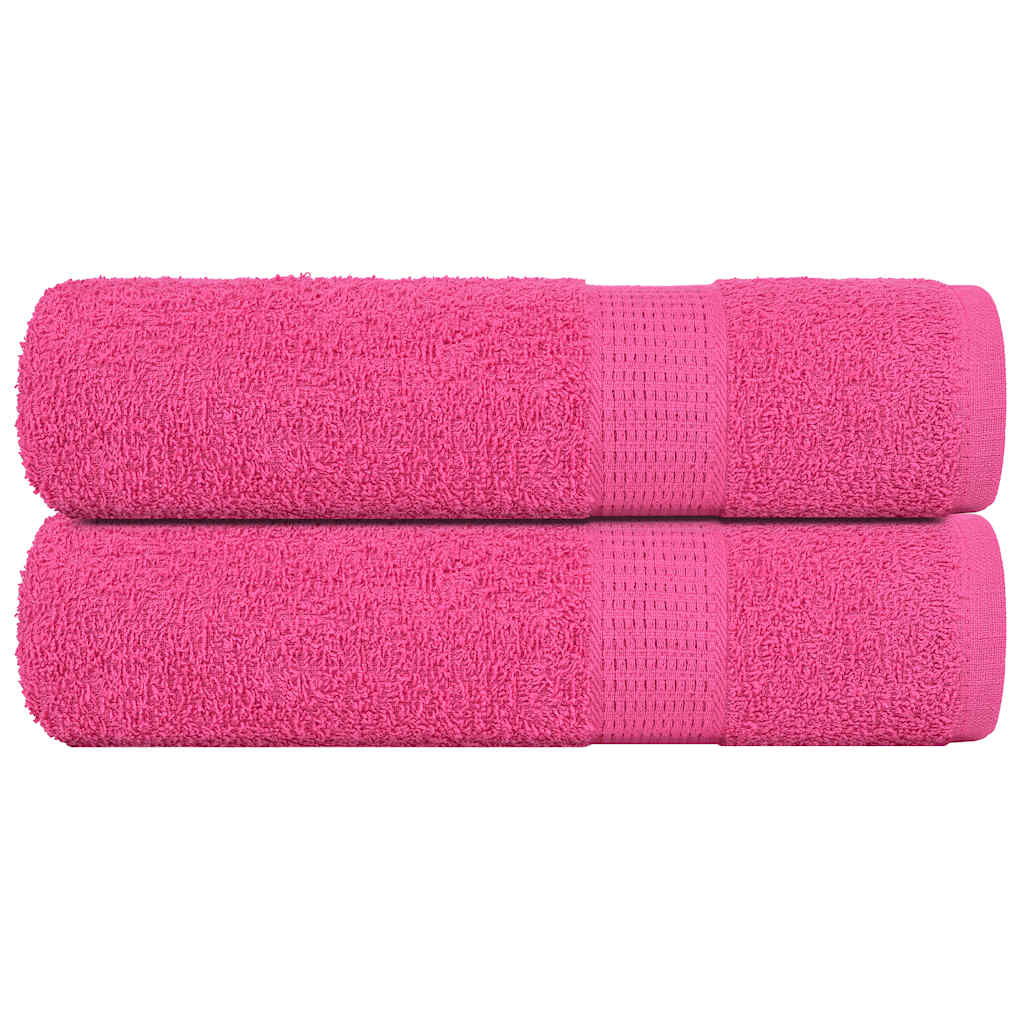 vidaXL Toallas de Mano 2 piezas Rosa 50x100 cm 360 g/m² 100% Algodón