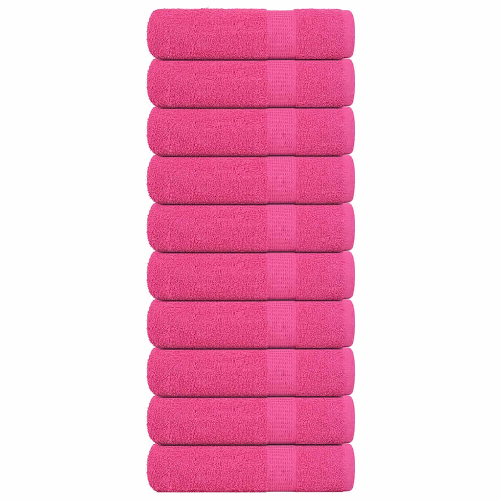 vidaXL Toallas de Mano 10 piezas Rosa 50x100 cm 360 g/m² 100% Algodón