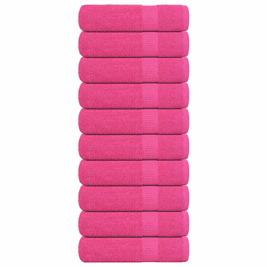 vidaXL Toallas de Mano 10 piezas Rosa 50x100 cm 360 g/m² 100% Algodón