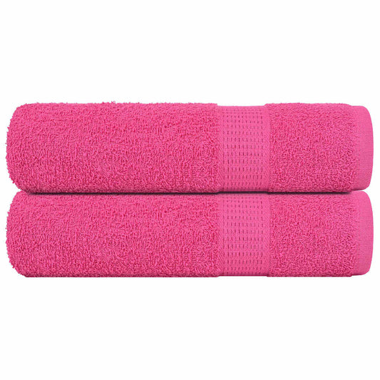 vidaXL Toallas de ducha 2 uds 100% algodón rosa 70x140 cm 360 gsm