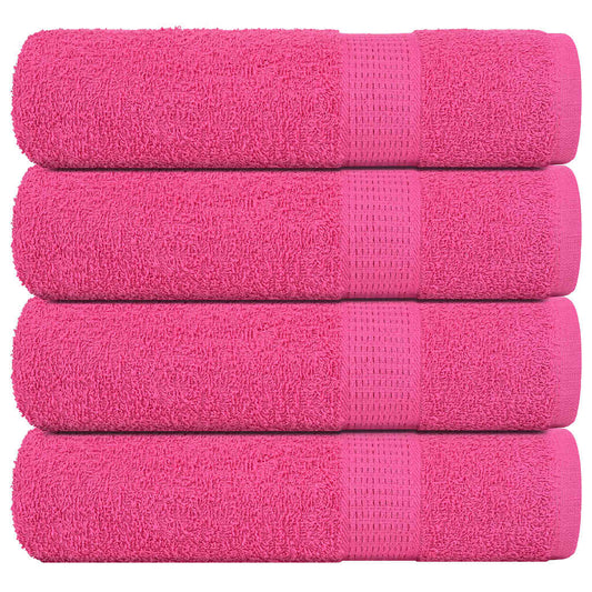 vidaXL Toallas de ducha 4 uds 100% algodón rosa 70x140 cm 360 gsm