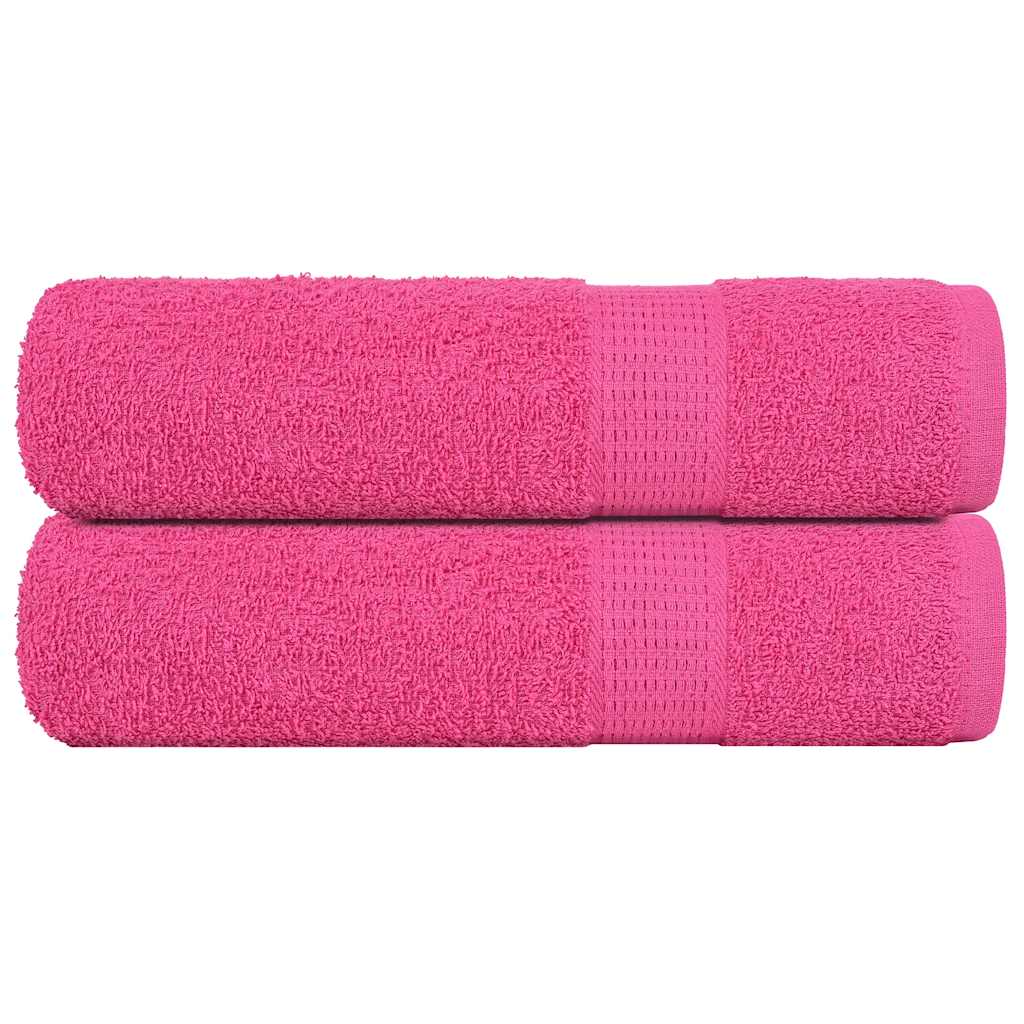 vidaXL Toallas de Baño 2 uds rosa 100x150 cm 360 g/m² 100% Algodón