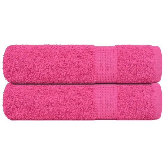 vidaXL Toallas de Baño 2 uds rosa 100x150 cm 360 g/m² 100% Algodón