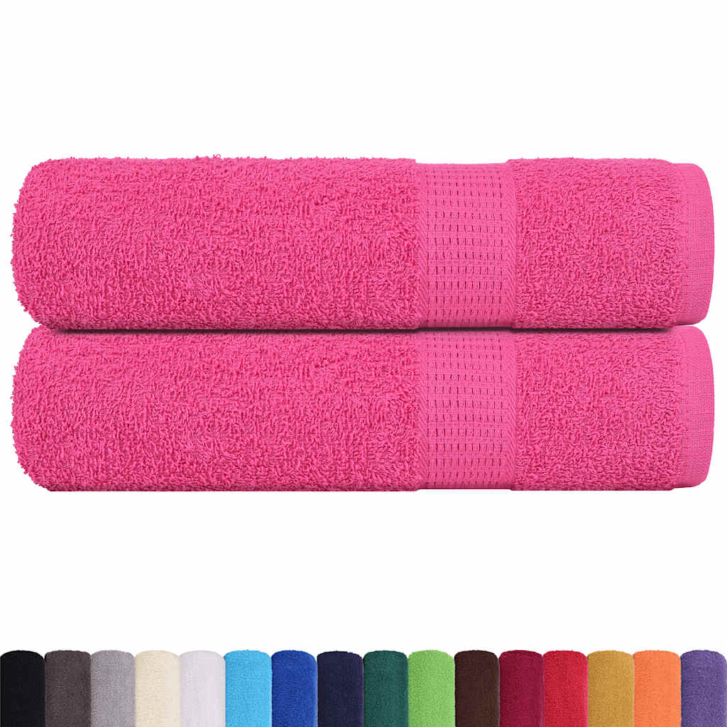 vidaXL Toallas de Baño 2 uds rosa 100x150 cm 360 g/m² 100% Algodón