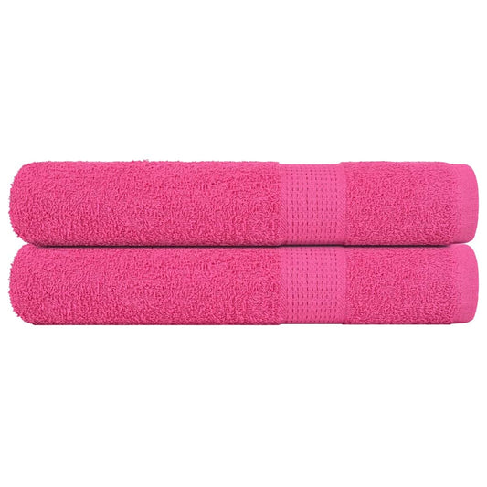 vidaXL Toallas de sauna 2 uds 100% algodón rosa 80x200 cm 360 gsm