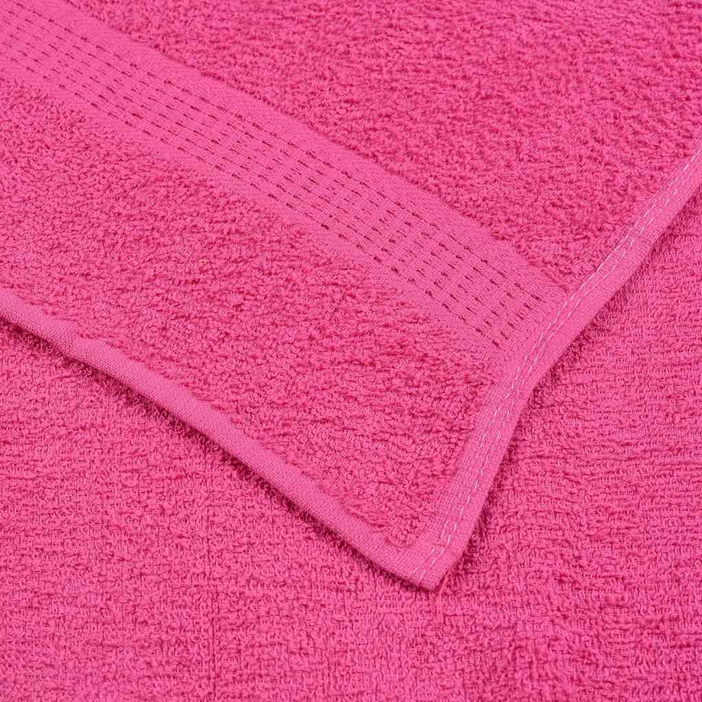 vidaXL Toallas de sauna 2 uds 100% algodón rosa 80x200 cm 360 gsm