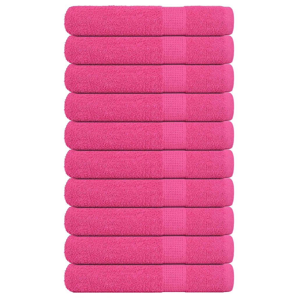 vidaXL Toallas de sauna 10 uds 100% algodón rosa 80x200 cm 360 gsm