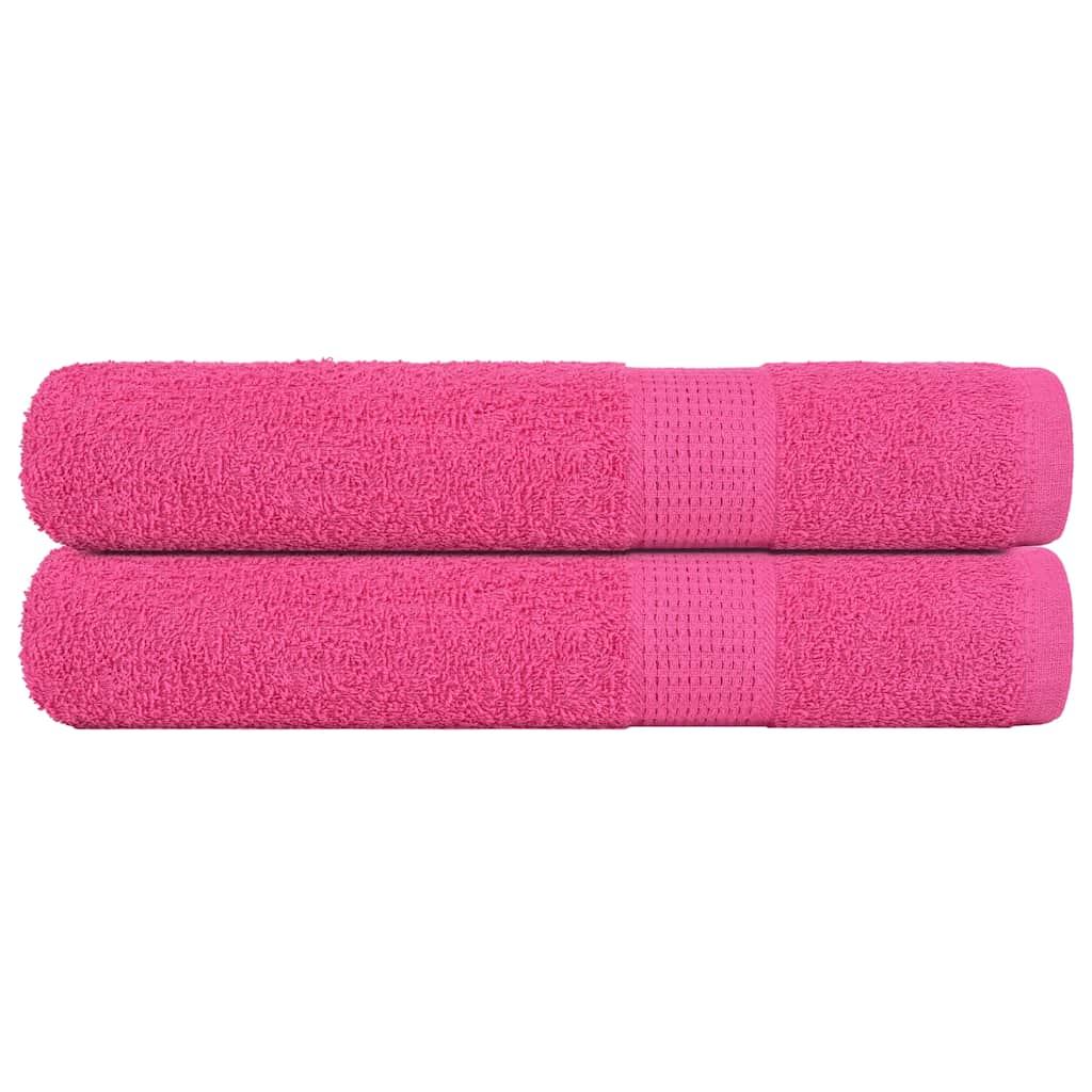 vidaXL Toallas 2 uds 100% algodón rosa 100x200 cm 600 gsm