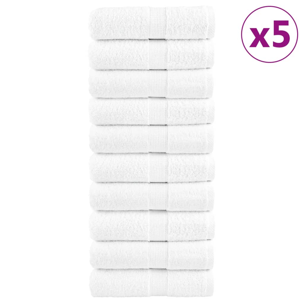 vidaXL Toallas SOLUND 50 unidades blanco 30x30 cm 600 gsm