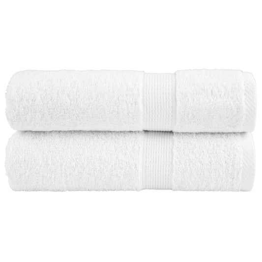 vidaXL Toallas de baño SOLUND 2 unidades blanco 100x150 cm 600 gsm