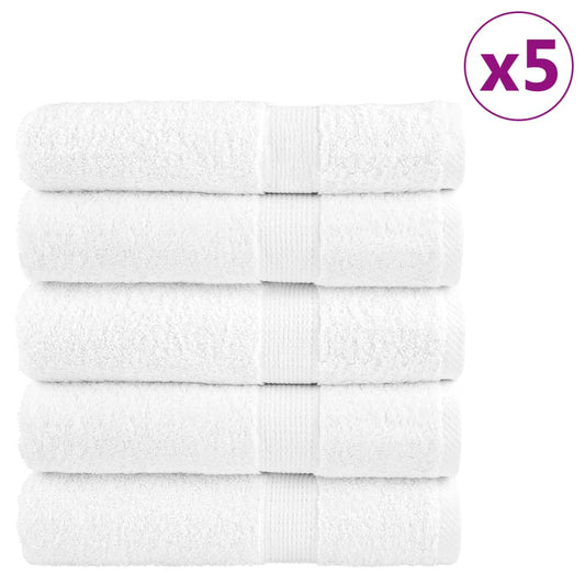 vidaXL Toallas de baño SOLUND 25 unidades blanco 100x150 cm 600 gsm