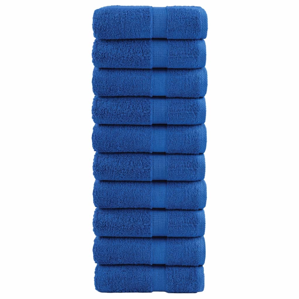 vidaXL Toallas SOLUND 10 unidades azul 30x30 cm 600 gsm