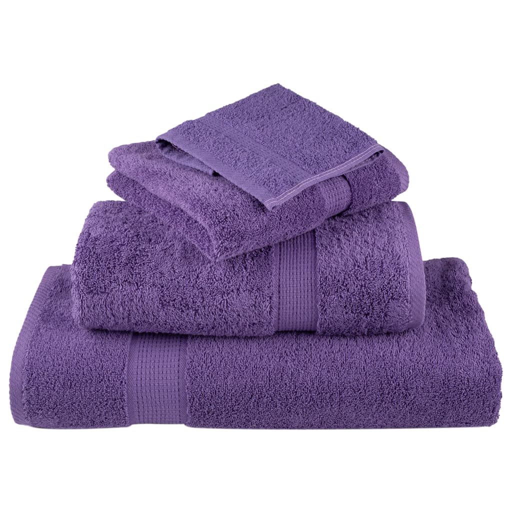 vidaXL Toallas SOLUND 4 unidades morado 30x30 cm 600 gsm