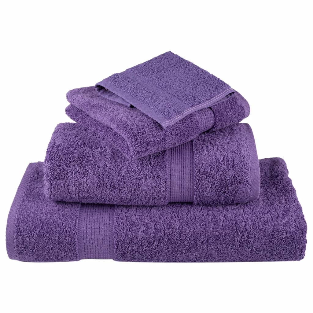 vidaXL Toallas SOLUND 10 unidades morado 30x30 cm 600 gsm