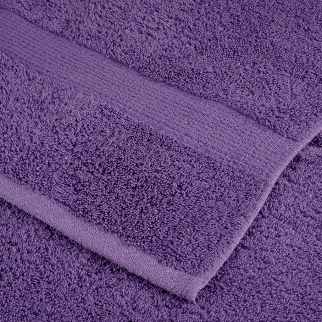 vidaXL Toallas de invitados SOLUND 2 uds morado 30x50 cm 600 gsm